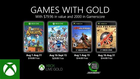 Xbox Live Gold Les Jeux Gratuits De Août 2020 Youtube