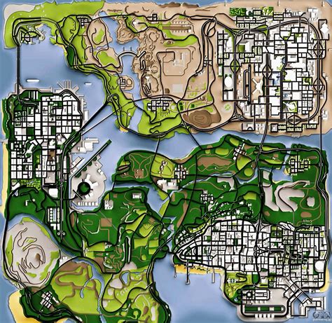 San Andreas Map Size Images And Photos Finder