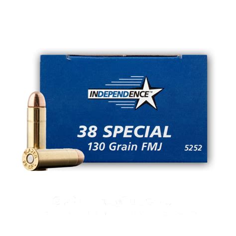 38 Special 130 Gr Fmj Independence 50 Rounds Ammo