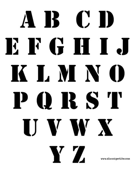 Straight Block Font Stencil 8x10 Shop Shawn Petite In 2020 Fonts