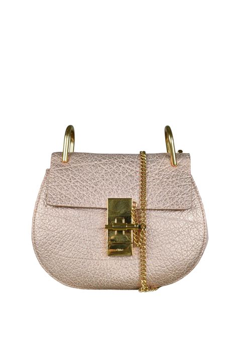 Luxury Handbag Drew Chloe Shoulder Bag In Pink Shine