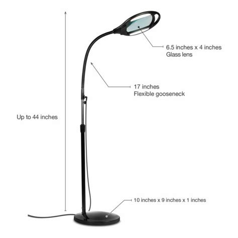 Brightech Lightview Pro Superbright Magnifier Floor Lamp With 60 Leds