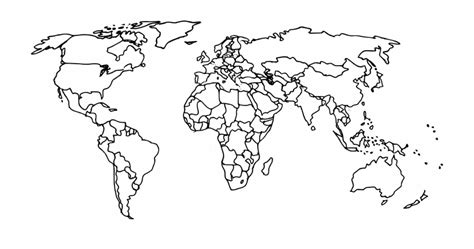 Free Clip Art Black And White World Map