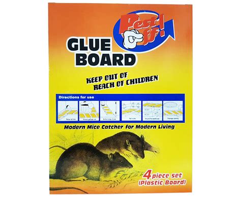 Pest Off Glue Board Plastic Board 4 Piece Set