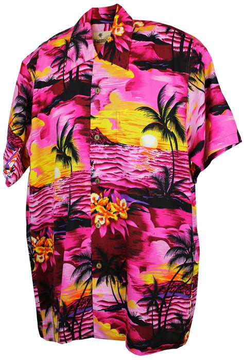 Hawaiian Shirt Sunset Pink