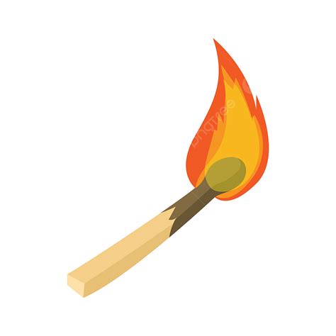 Burning Match Clipart Png Images Burning Match Icon Cartoon Style