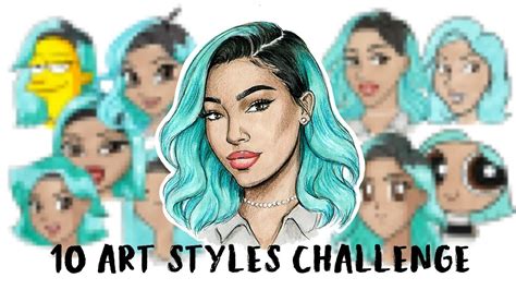 10 Art Styles Challenge Natalia Madej Youtube