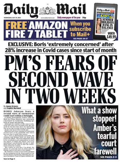 Daily Mail Front Page 29th Of July 2020 Tomorrows Papers Today