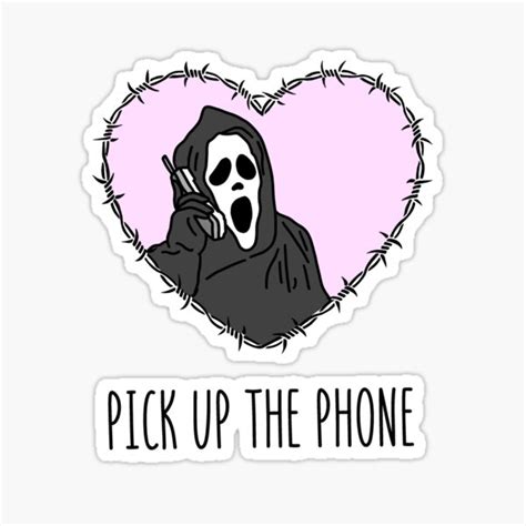 Pick Up The Phone Scream Sticker For Sale By Possessedprints Redbubble