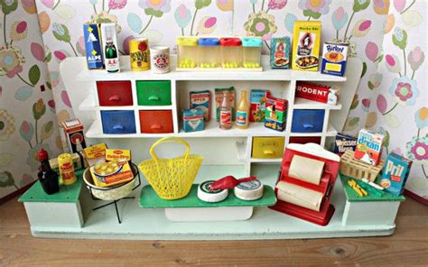 Vintage 50s 60s Okwa Dollhouse Toy Grocery Store Doll Shop Etsy