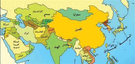 خريطة دول شرق آسيا
