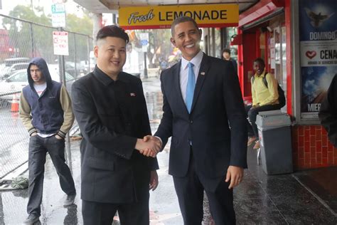 president obama and korean leader kim jong un pose together irish mirror online