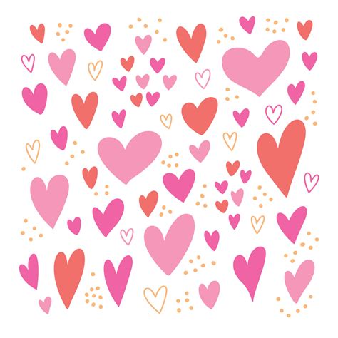 Different shapes of Hearts Set. Valentine's day romance icon collection