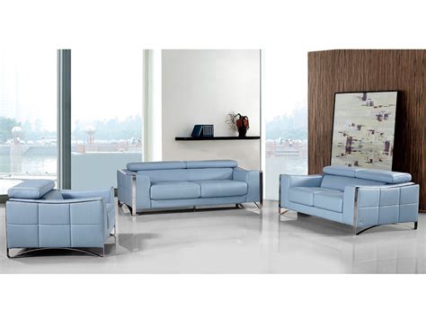 Light Blue Leather Sofa Set Sofa Design Ideas