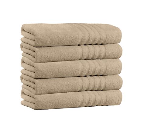 100 Cotton 4 Pack Bath Towel Sets Extra Plush And Absorbent Over Sized Taupe Bath Towels 54