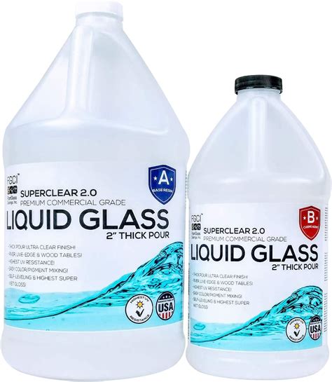 Deep Pour Epoxy Resin Crystal Clear Liquid Glass 2 4 Inch 1½ Gl Resin