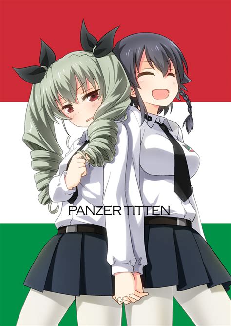 Anchovy And Pepperoni Girls Und Panzer Drawn By Umekichi