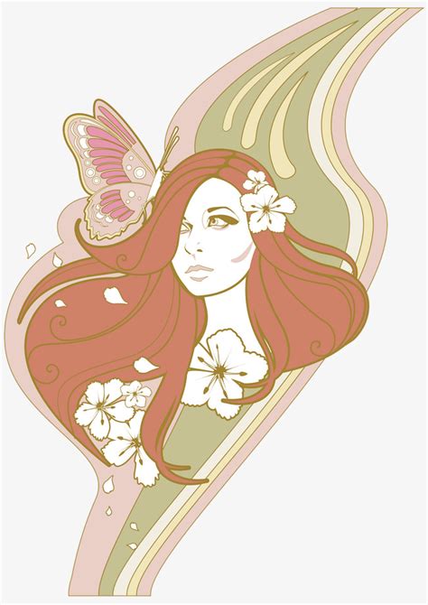 Download Gambar Kartun Wanita Rambut Panjang