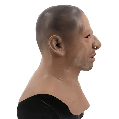 buy realistic bald head man mask latex masks human face halloween rubber masquerade full head