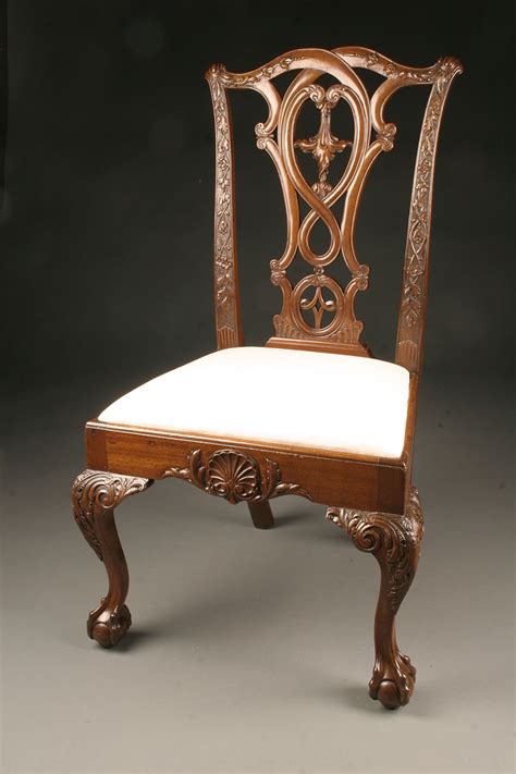 Most dominant in america from about 1750 to 1780 the style got its name after a cabinet maker from the 18th century, thomas chippendale who designed reproductions of. Antique Chippendale Style Side Chairs