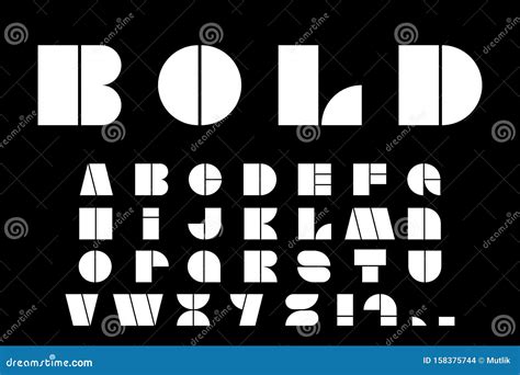 Original Abstract Bold Alphabet And Font For Your Design Stock Vector