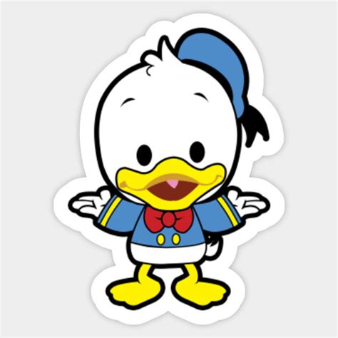 Cute Donald Duck Chibi Donald Duck Sticker Teepublic
