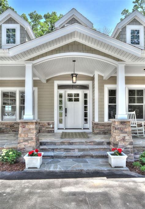 See photos and get front porch design ideas, including tips on how to integrate a front porch into your front porch ideas. Gorgeous wooden and stone front porch ideas (10) | Front ...