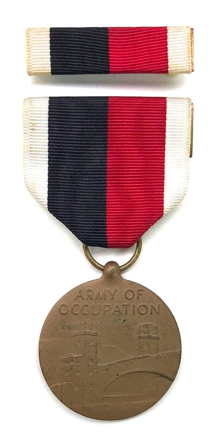 Battlefront Collectibles Ww2 Us Army Of Occupation Medal And Ribbon Bar