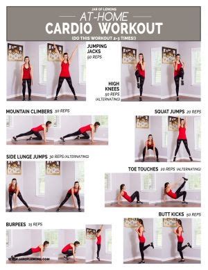 At Home Cardio Workout Head Over To Jar Of Lemons For The Full Printable Workout Fitness