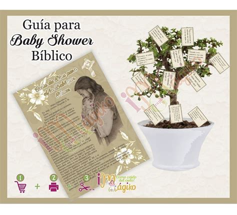 Guía Baby Shower Bíblico Tarjetas Imprimibles P Regalos 8500 En