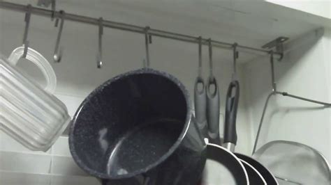 Saves space on the countertop product dimensions width: How to Install an IKEA Pot Rack - YouTube