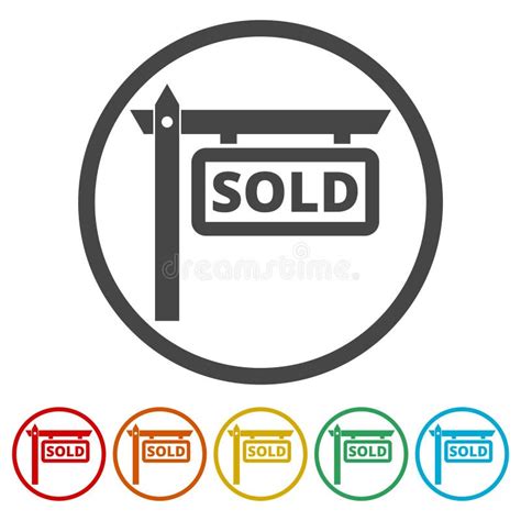 Sold Icons Set Stock Vector Illustration Of Gone Sale 99665513