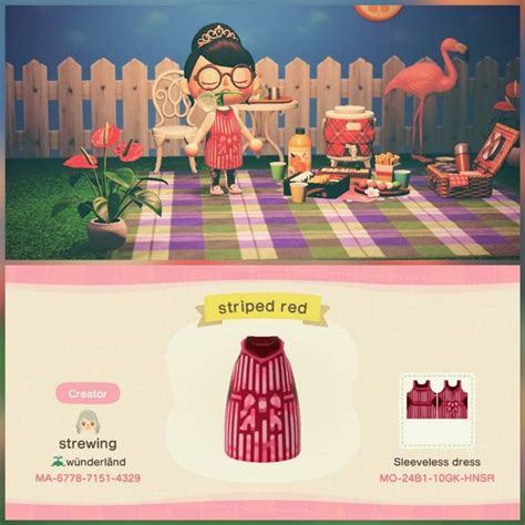 Acnh Striped Dress Animal Crossing Striped Dress Red
