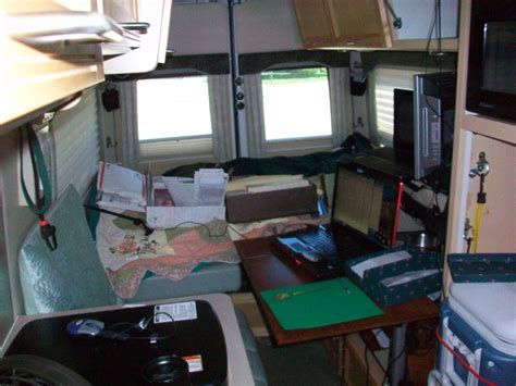 These computer desk ideas will inspire you to get creative with your workspace. The Arleth Adventures: Computer and desk work in the van