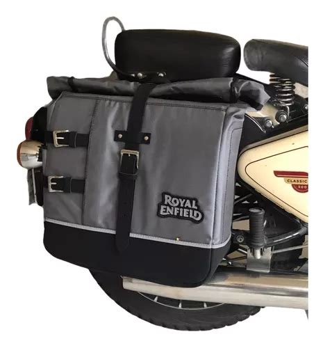 Alforjas En Lona Para Royal Enfield Classic 500 350 Envío Gratis