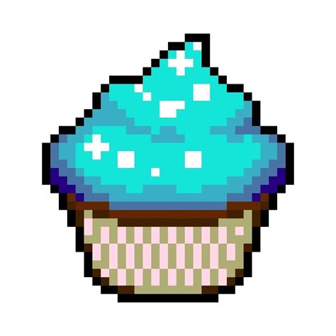 Cupcake Minecraft Pixel Art Pixel Art Cartoon Icons