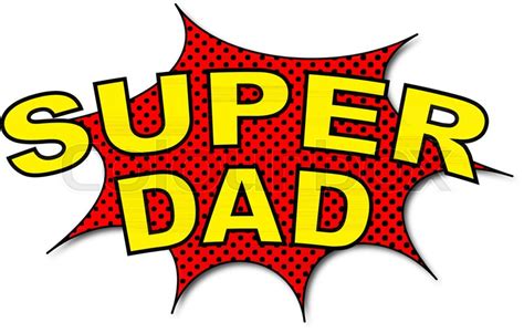 Super Dad Cartoon Style Stock Vector Colourbox