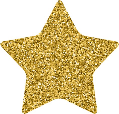Glitter Gold Star Clipart Png