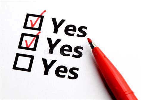 Yes Check Box Stock Image Image Of Decisions Word Vote 37992363