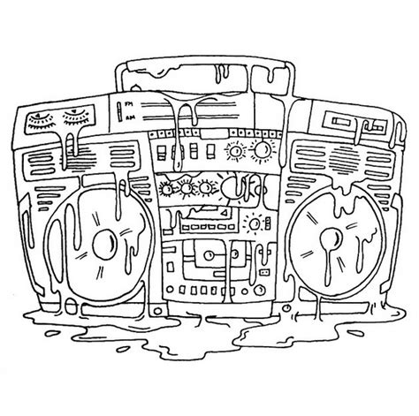 Old School Boombox Drawing At Explore Collection