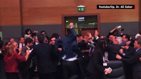 brawl in turkish parliament youtube