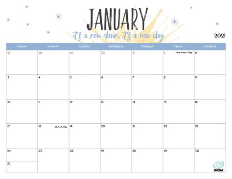 Download Calendar January 2021 7 Cute And Stylish Free Printable