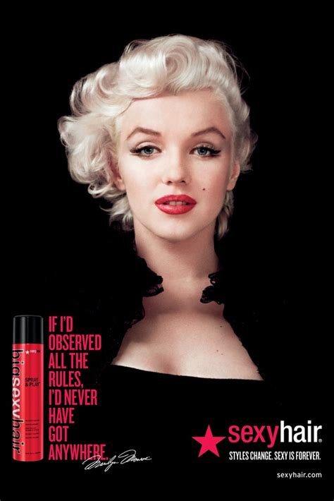 Would she have continued acting? Marilyn Monroe Fronts Sexy Hair Campaign | Fashion Gone Rogue