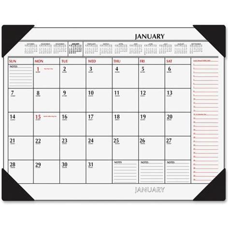 Sk1170 00 At A Glance 2 Color Desk Pad Calendar Monthly 22 X 17