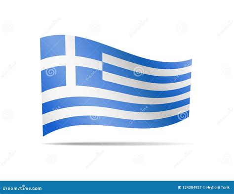 Waving Greece Flag In The Wind Stock Illustration Illustration Of