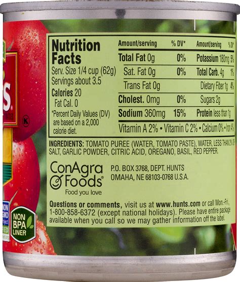 How much protein is in spaghetti with meat sauce? hunts tomato sauce nutrition