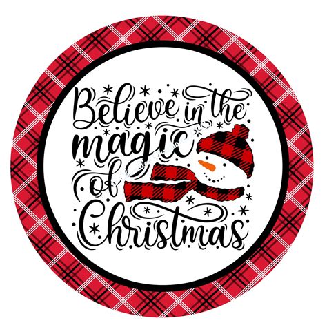 Believe In The Magic Of Christmas Wreath Signchristmas Wreath Etsy