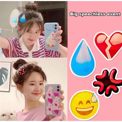 Jual 6 Model Jepit Rambut Emoji Klip Rambut Emoji Korean Style Jepit