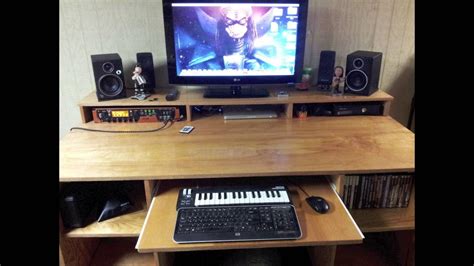Mar 2, 2021 recording studio desk. Homemade recording studio desk / TV stand with LED lights ...