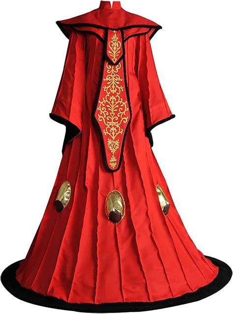 The Phantom Menace Cosplay Queen Padme Amidala Dress Costume Red Dress Halloween Queen Red Robe